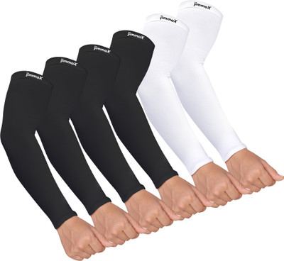 Jimmox Nylon Arm Sleeve For Men & Women(Free, Black, White)