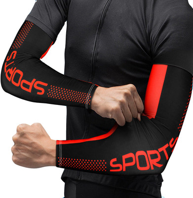 DreamPalace India Polyester, Nylon Arm Sleeve For Men & Women(Free, Red)