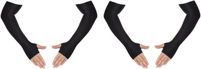 PVA Polyester Arm Sleeve For Men(Free, Black)
