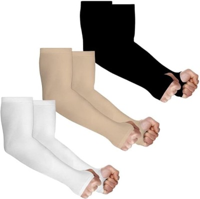 Goodwill Tech Nylon Arm Sleeve For Men & Women(Free, Black, White, Beige)