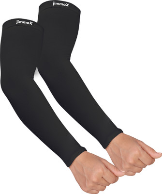 Jimmox Nylon Arm Sleeve For Men & Women(Free, Black)