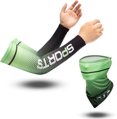 Zibuyu Silk Arm Sleeve For Men & Women With Tattoo(Free, Green)