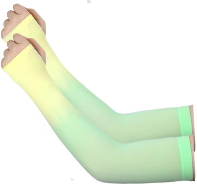 Okara Nylon Arm Sleeve For Men & Women(Free, Green)