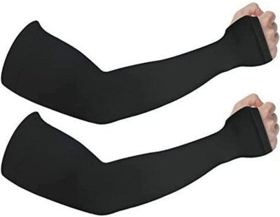 Akeeta Nylon Arm Sleeve For Men & Women(Free, Black)