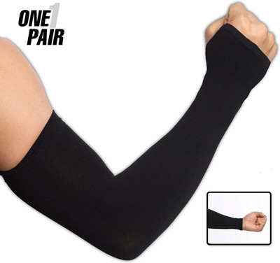 MSR STORE Cotton Arm Sleeve For Boys & Girls(Free, Black)