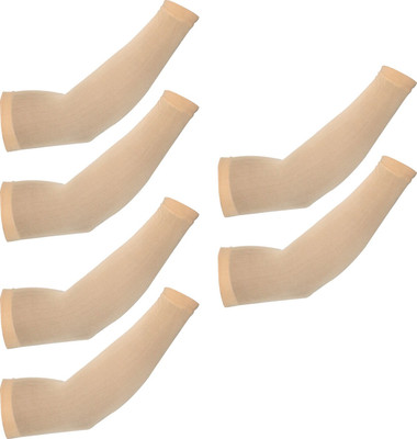 Adnate Nylon Arm Sleeve For Men & Women(Free, Brown)