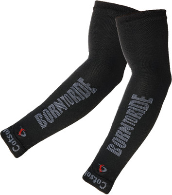 Cotson Cotton Arm Sleeve For Men & Women With Tattoo(Free, Black)