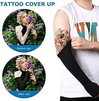 Honbom Nylon Arm Sleeve For Men & Women(Free, Black)