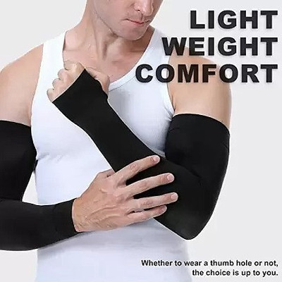 eonle Nylon Arm Sleeve For Boys & Girls(Free, Black)