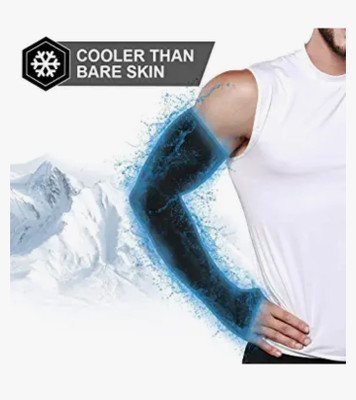 let's silim Cotton Arm Sleeve For Boys & Girls(Free, Black)