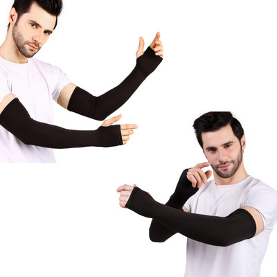 PEENAKIN Polyester Arm Sleeve For Men(Free, Blue, Black)