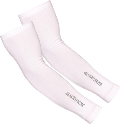 ALLEXTREME Cotton Arm Sleeve For Men & Women(Free, White)