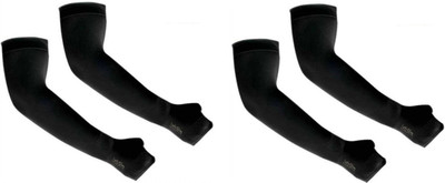 Jully Polyester Arm Sleeve For Boys & Girls(Free, Black)