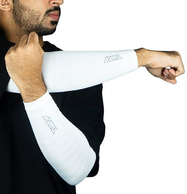 Tiivra Polyester Arm Sleeve For Men & Women(Free, White)