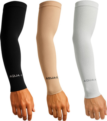 VeleSolv Nylon Arm Sleeve For Men & Women(Free, Black, Grey, Beige)