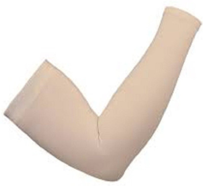 JusAwesm Nylon Arm Sleeve For Boys & Girls(M, Black)