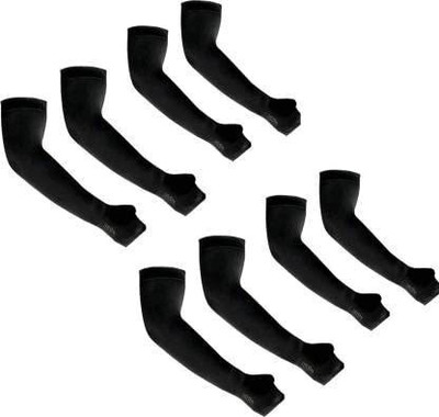 Pranavi Collecton Nylon Arm Sleeve For Men & Women(Free, Black)