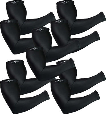 Kingsway Cotton, Nylon Arm Sleeve For Men & Women(Free, Black)