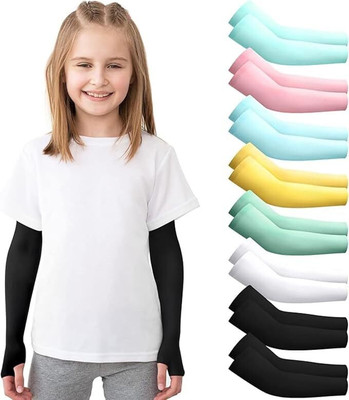 Adorazone Cotton Arm Sleeve For Girls(Free, Multicolor)