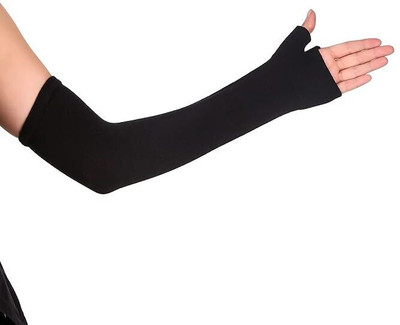 MODAROCK Polyester, Nylon Arm Sleeve For Boys & Girls(Free, Black)