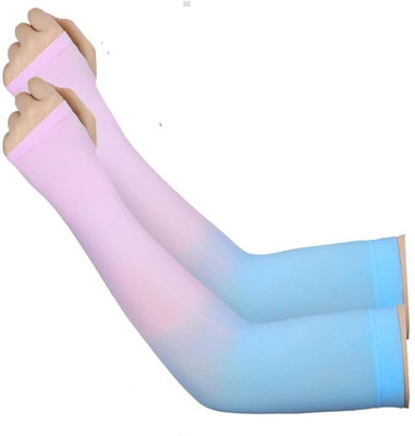Okara Nylon Arm Sleeve For Men & Women(Free, Pink, Blue)