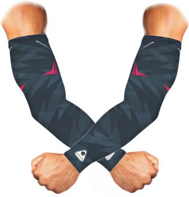 SUBHUSHA Polyester, Nylon Arm Sleeve For Men & Women(Free, Grey)