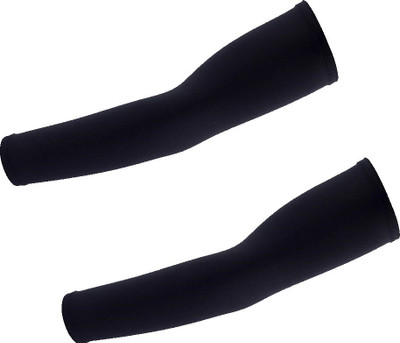 JusAwesm Nylon Arm Sleeve For Boys & Girls(Free, Black)