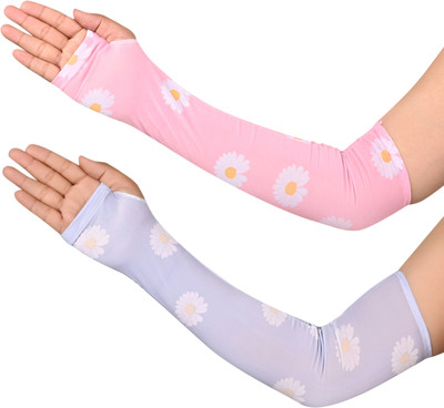 LOOM LEGACY Nylon Arm Sleeve For Men & Women(Free, Pink, Grey)