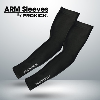 Prokick Nylon, Polyester Arm Sleeve For Men & Women(Free, Black)