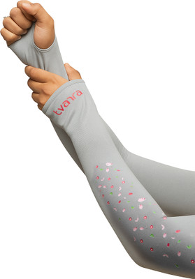 TVARRA Polyester Arm Sleeve For Men & Women(Free, Grey)