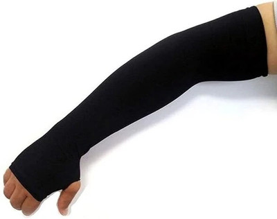 MODAROCK Polyester, Nylon Arm Sleeve For Boys & Girls(Free, Black)