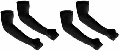 let's silim Cotton Arm Sleeve For Boys & Girls(Free, Black)