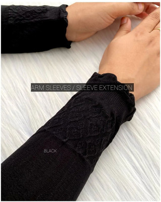 AyezaHijab Cotton Arm Sleeve For Women(Free, Black)