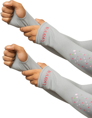 TVARRA Polyester Arm Sleeve For Men & Women(Free, Grey)