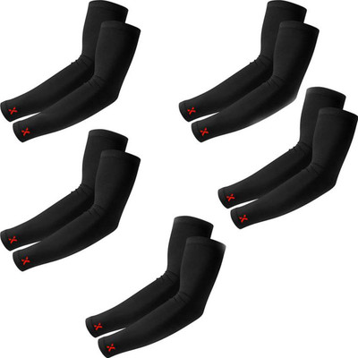 RECKZOZ Nylon Arm Sleeve For Men & Women(Free, Black)