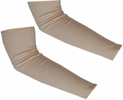 araanshi Nylon Arm Sleeve For Boys & Girls(Free, White)