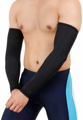 araanshi Nylon, Polyester Arm Sleeve For Men & Women(Free, Black)