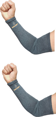 SHEADER Cotton Arm Sleeve For Men & Women(Free, Grey)