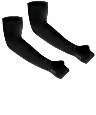 JusAwesm Nylon, Cotton Arm Sleeve For Men & Women(M, Black)