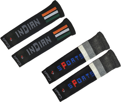 Cotson Cotton Arm Sleeve For Men & Women(Free, Black)