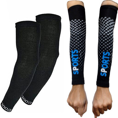 Benicia Nylon Arm Sleeve For Men & Women With Tattoo(Free, Black)