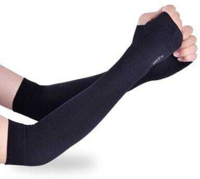 R MD Traders Cotton Arm Sleeve For Boys & Girls(Free, Black)