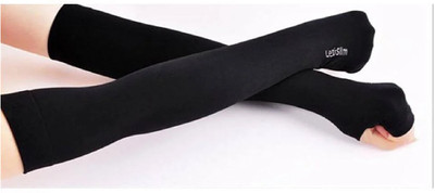 QinPin Nylon Arm Sleeve For Men & Women(Free, Black)