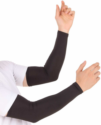 PEENAKIN Polyester Arm Sleeve For Men & Women(Free, Black)