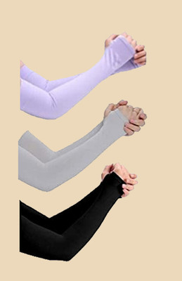 Benicia Nylon Arm Sleeve For Men & Women With Tattoo(Free, Black, Purple, Grey)