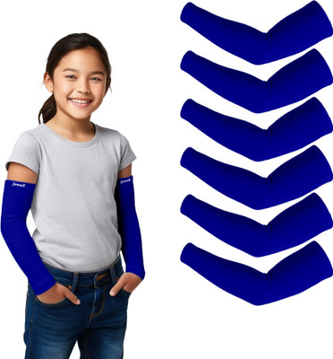 Jimmox Nylon Arm Sleeve For Boys & Girls(Free, Blue)