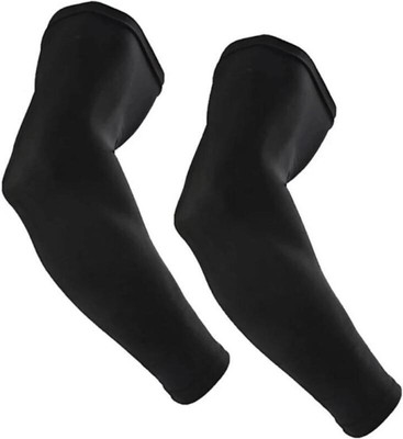 JusAwesm Nylon Arm Sleeve For Men & Women(XL, Black)