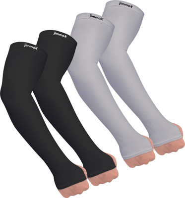 Jimmox Nylon Arm Sleeve For Men & Women(Free, Black, Grey)