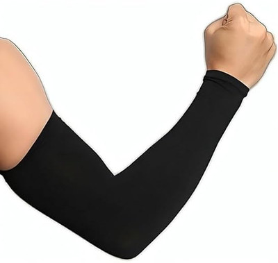 TopiBaaz Nylon Arm Sleeve For Men & Women(Free, Black)