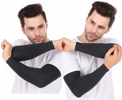 PEENAKIN Polyester Arm Sleeve For Men & Women(Free, Navy Blue)